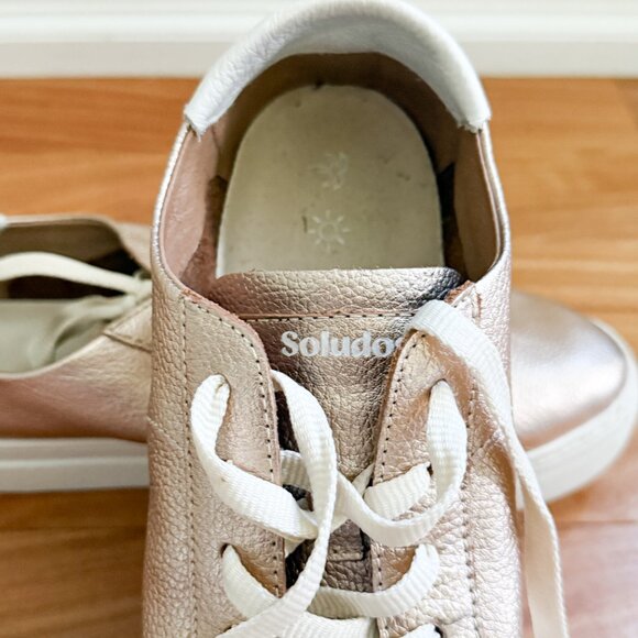 SOLUDOS - Ibiza Platform Leather Sneaker - Womens - Rose Gold - 10 - Picture 8 of 10